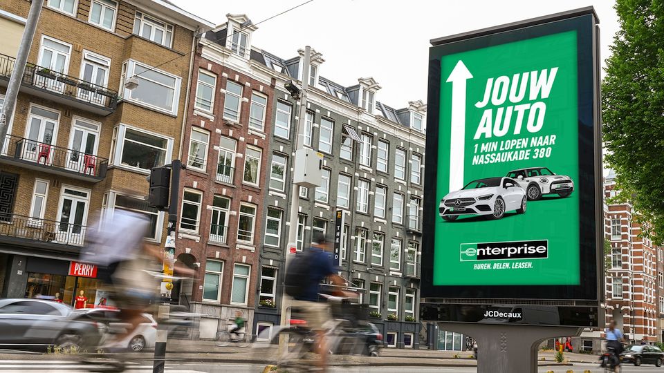 Nieuwe outdoorcampagne autoverhuurder Enterprise in Amsterdam