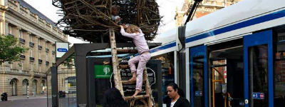Staatsbosbeheer bouwt nest op tramhokje