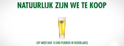 Heineken scoort met 'te koop'-inhaker