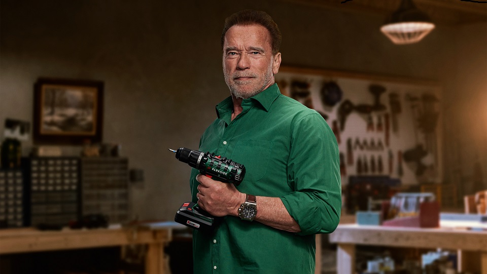 Arnold Schwarzenegger nieuwe gezicht Parkside campagne