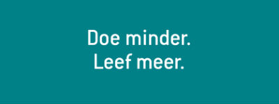 Minder doen met minder