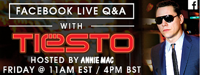 BBC Radio 1 interview met DJ Tiësto live te volgen via Facebook