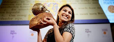 Neha Gupta (18) wint Internationale Kindervredesprijs
