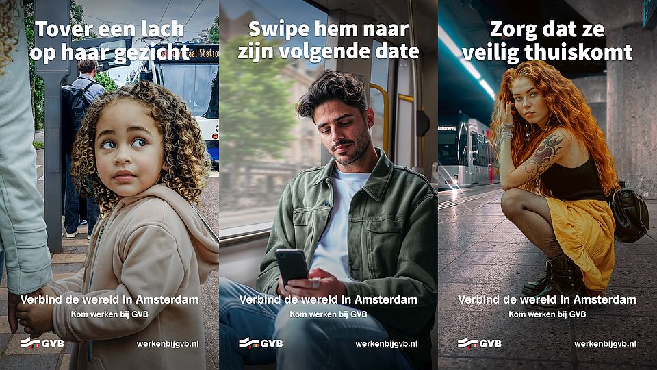 GVB lanceert wervingscampagne met AI-beelden