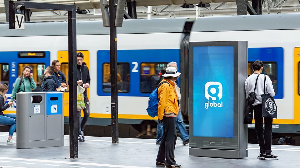 Global plaatst DOOH op 9 nieuwe NS-stations