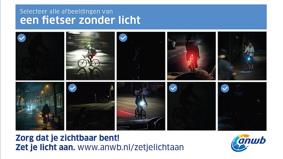 ANWB zet captcha in bij fietsverlichtingscampagne