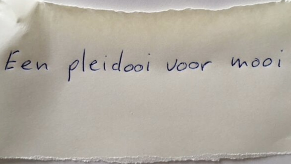 [column] Een pleidooi voor mooi