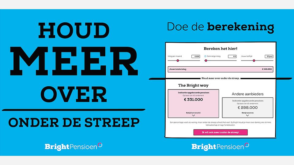 Campagne BrightPensioen wijst consumenten op invloed pensioenkosten