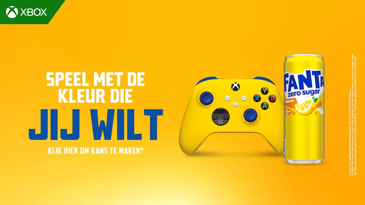 Fanta en Xbox laten gamers spelen met zelfverkozen kleur