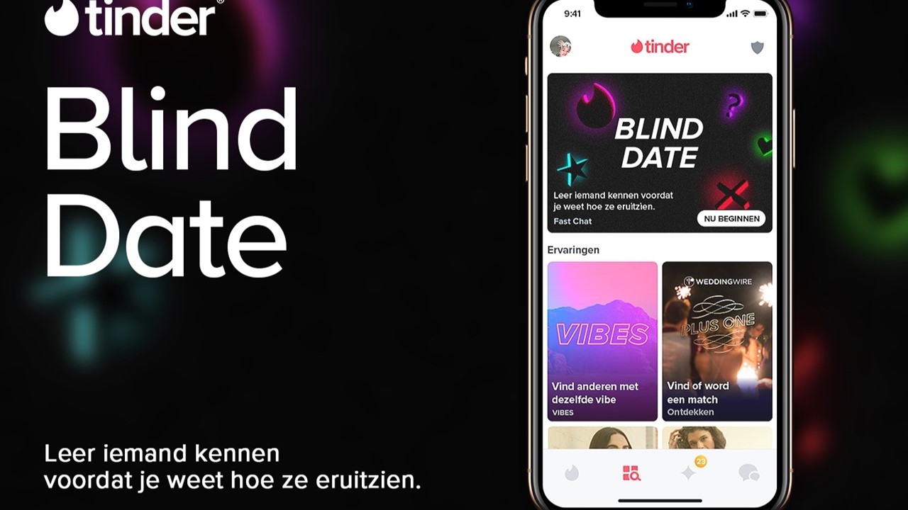 overal verwijzen welzijn Tinder lanceert Blind Date in Nederland | MarketingTribune Media